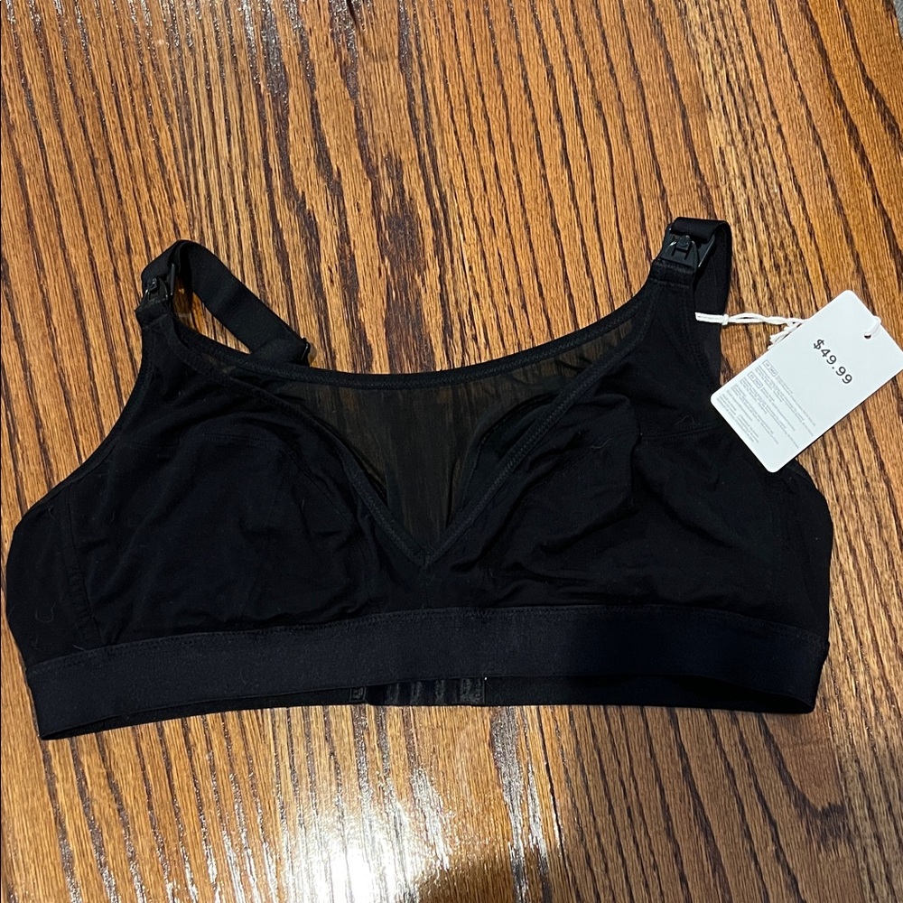 Black Women's nursing and pumping bra
